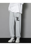 Anime Death Note L Baskılı Unisex Gri Eşofman Altı