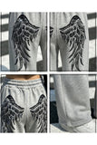 Angel Wings Baskılı Oversize Baggy Unisex Eşofman Altı