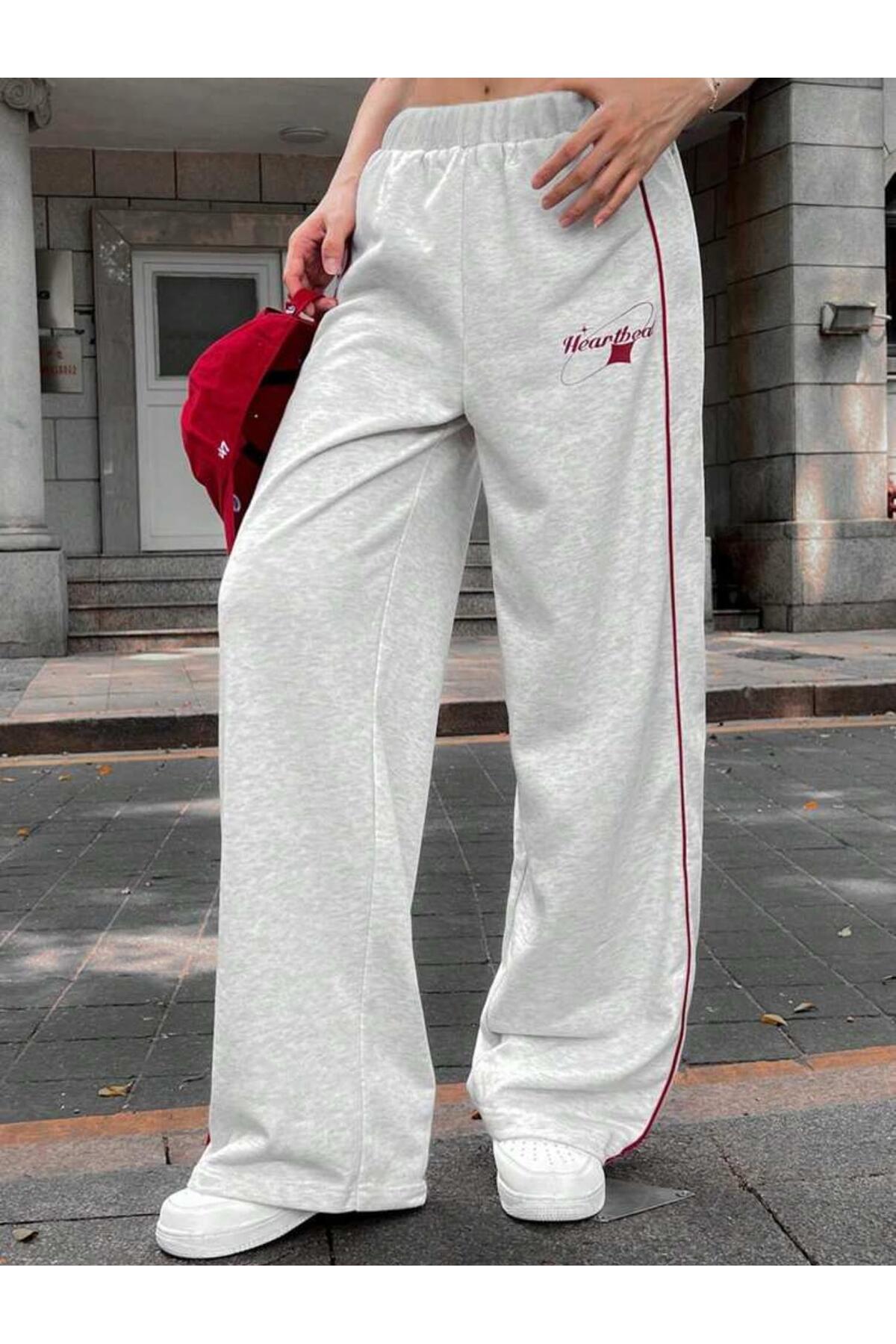 HeartBeat Oversize Bel Lastikli Baggy Eşofman Altı