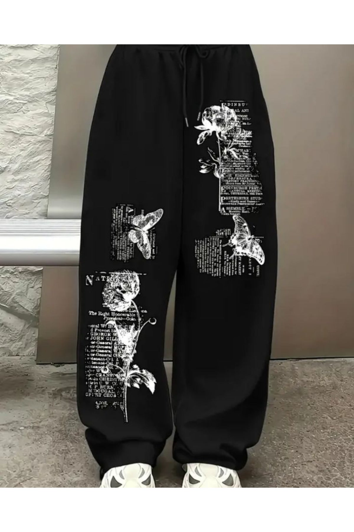 Sokak Tarzı Baskılı Unisex Baggy Eşofman