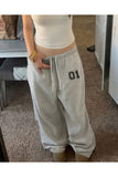 01 Number Baskılı Oversize Baggy Eşofman Altı