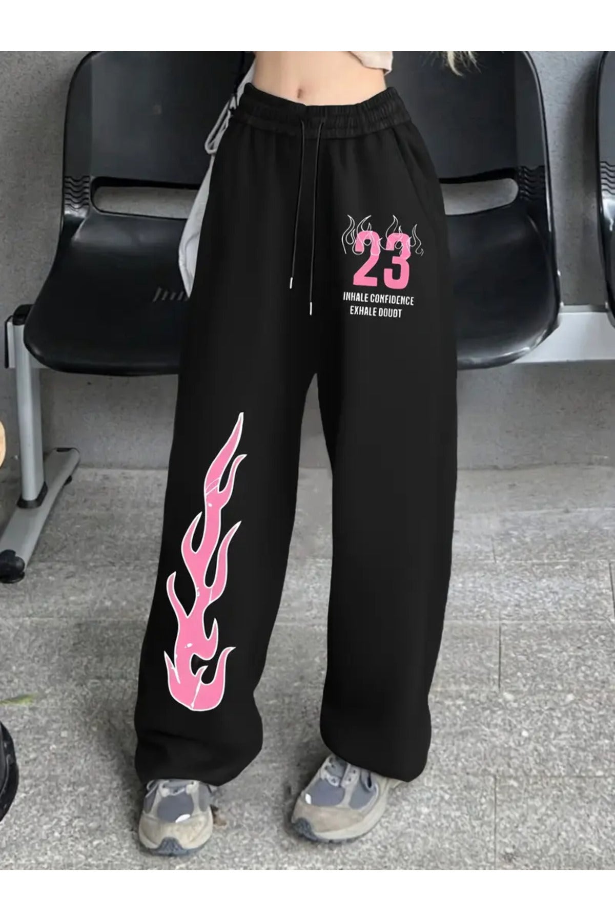 Sokak Tarzı Baskılı Unisex Baggy Eşofman