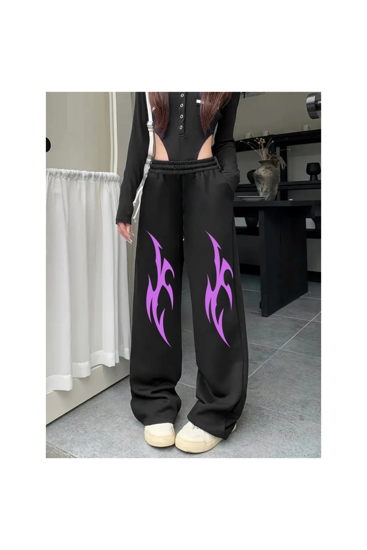Gothic Baskılı 3 iplik Kalın Kumaş  Unisex Eşofman Altı