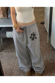 Star Baskılı Oversize Baggy Unisex Eşofman Altı