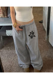 Star Baskılı Oversize Baggy Unisex Eşofman Altı