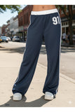 91 Number Oversize Bel ip Detaylı Baggy Esofman Alti