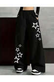 Star Detail Baskılı Oversize Baggy Eşofman Altı