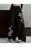 Star Detail Baskılı Oversize Baggy Eşofman Altı