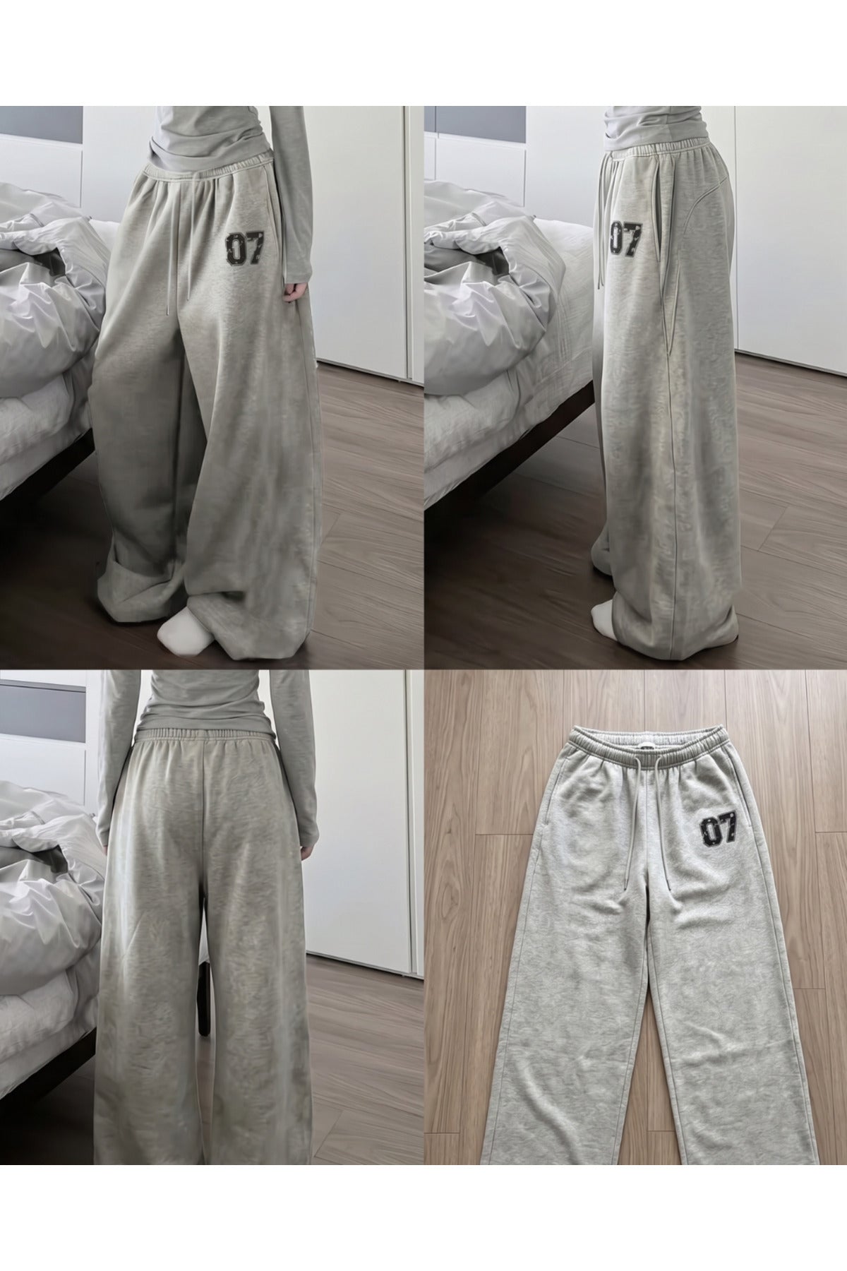 07 Number Baskılı Oversize Baggy Eşofman Altı