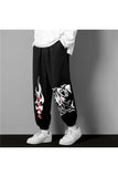 Harajuku Anime Boy Baskılı Oversize Unisex Siyah Eşofman Altı