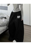 07 Number Baskılı Oversize Baggy Eşofman Altı