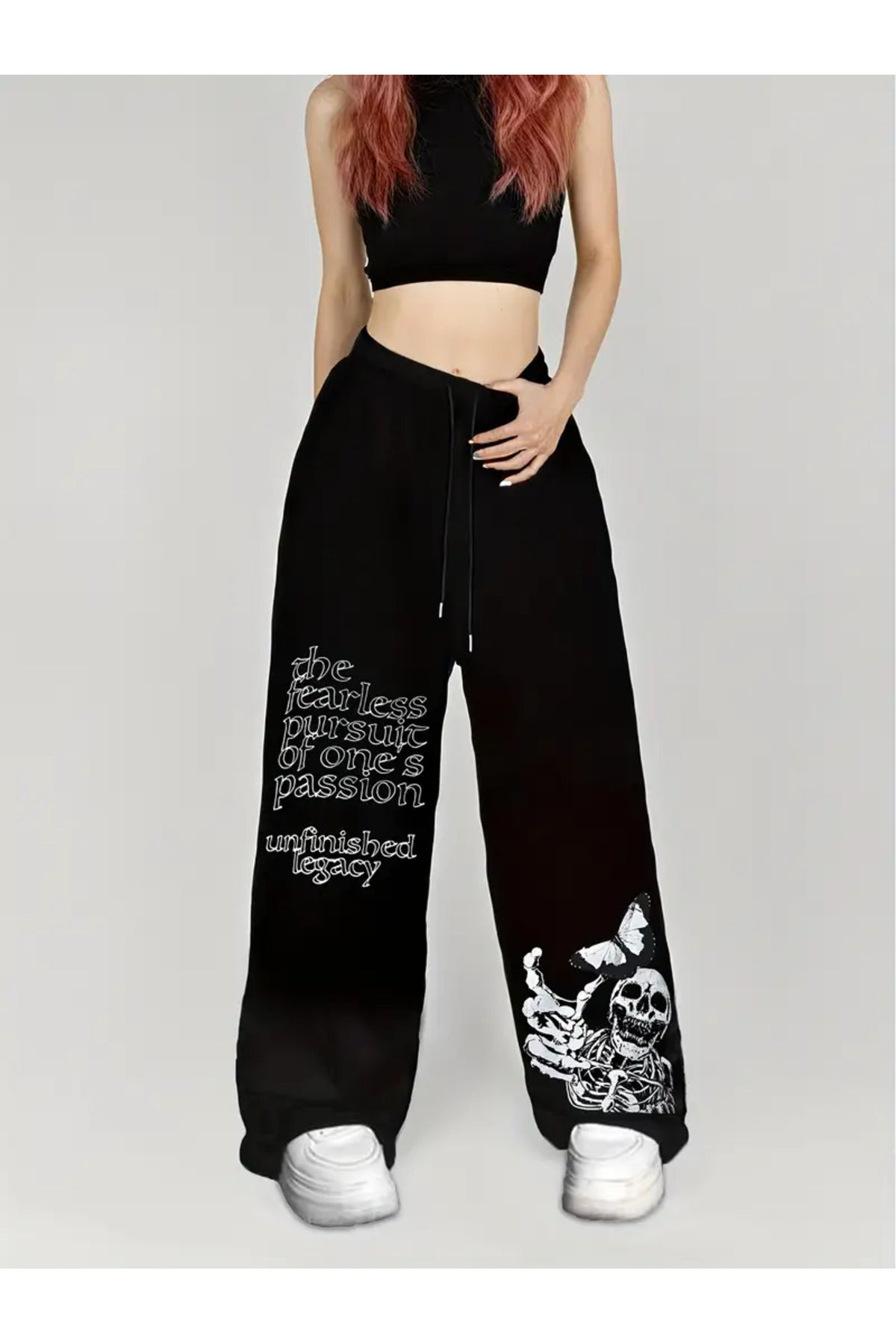 Sokak Tarzı Baskılı Unisex Baggy Eşofman