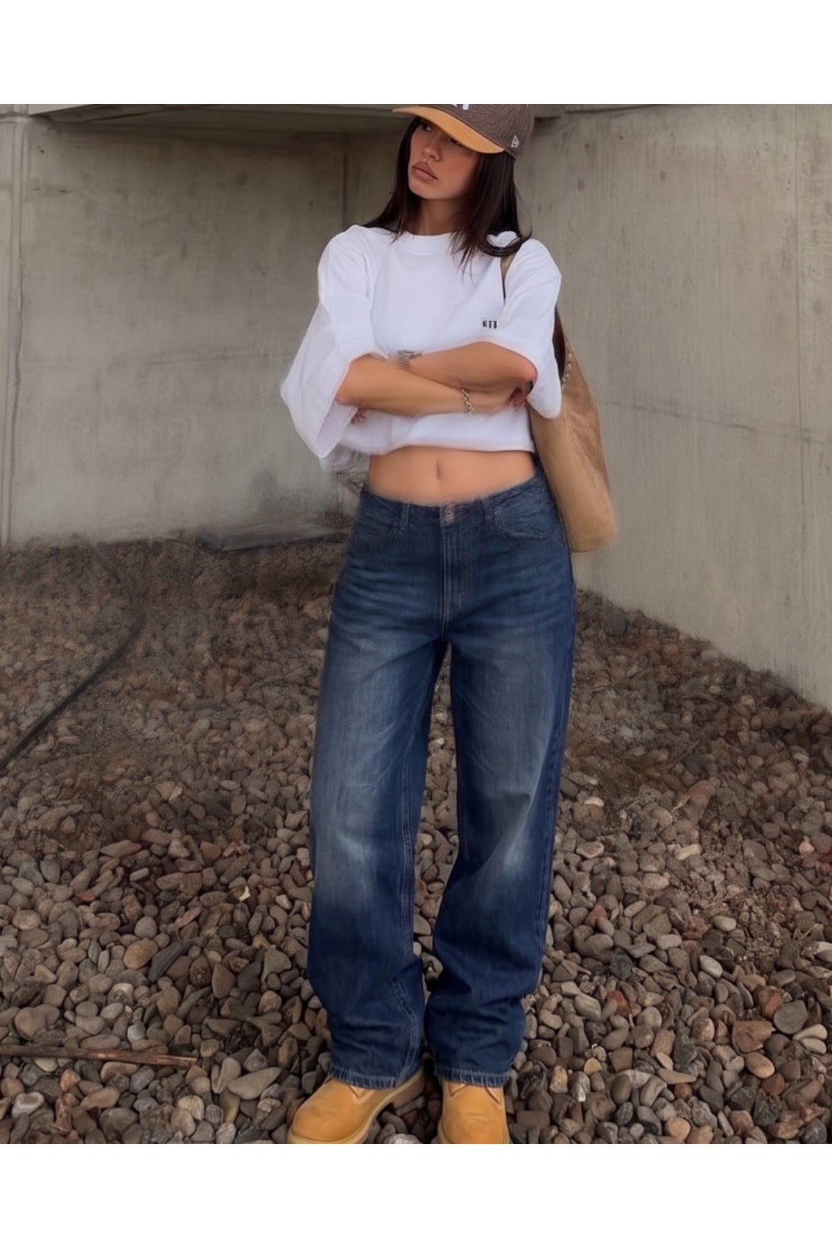 Streetwear Retro Baggy Jean Pantolon