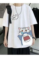 The Shark & Cat Oversize Unisex T-shirt