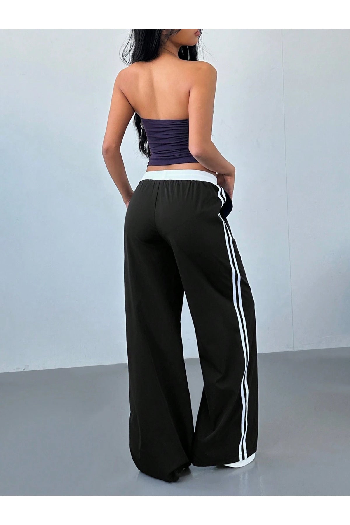 89 Number Oversize Bel İp Detaylı Baggy Eşofman Altı