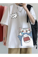 The Shark & Cat Oversize Unisex T-shirt