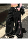 Gothic Baskılı Oversize Baggy Unisex Eşofman Altı