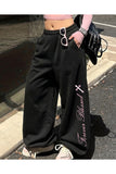 Gothic Baskılı Oversize Baggy Unisex Eşofman Altı