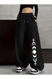 Sokak Tarzı Gothic Baskılı Unisex Baggy Eşofman