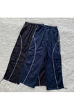 zolid wear Harajuku Lines Detail Cargo Pocket Dark Navy Tracksuit Lacivert Eşofman Altı