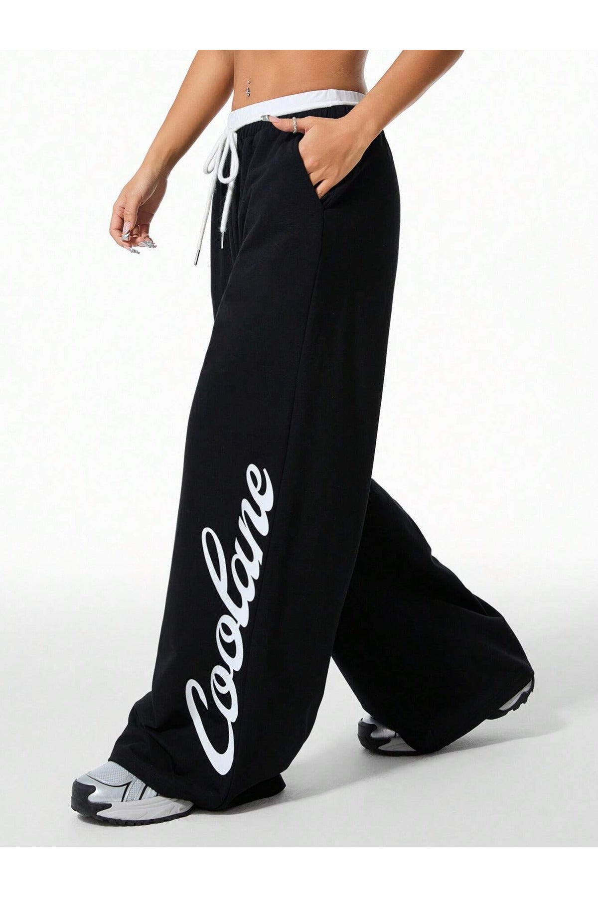 Coolane Oversize Beli İpli Baggy Eşofman Altı