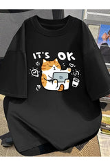 It's Ok Cute Cute Cate Oversize Unisex T-shirt