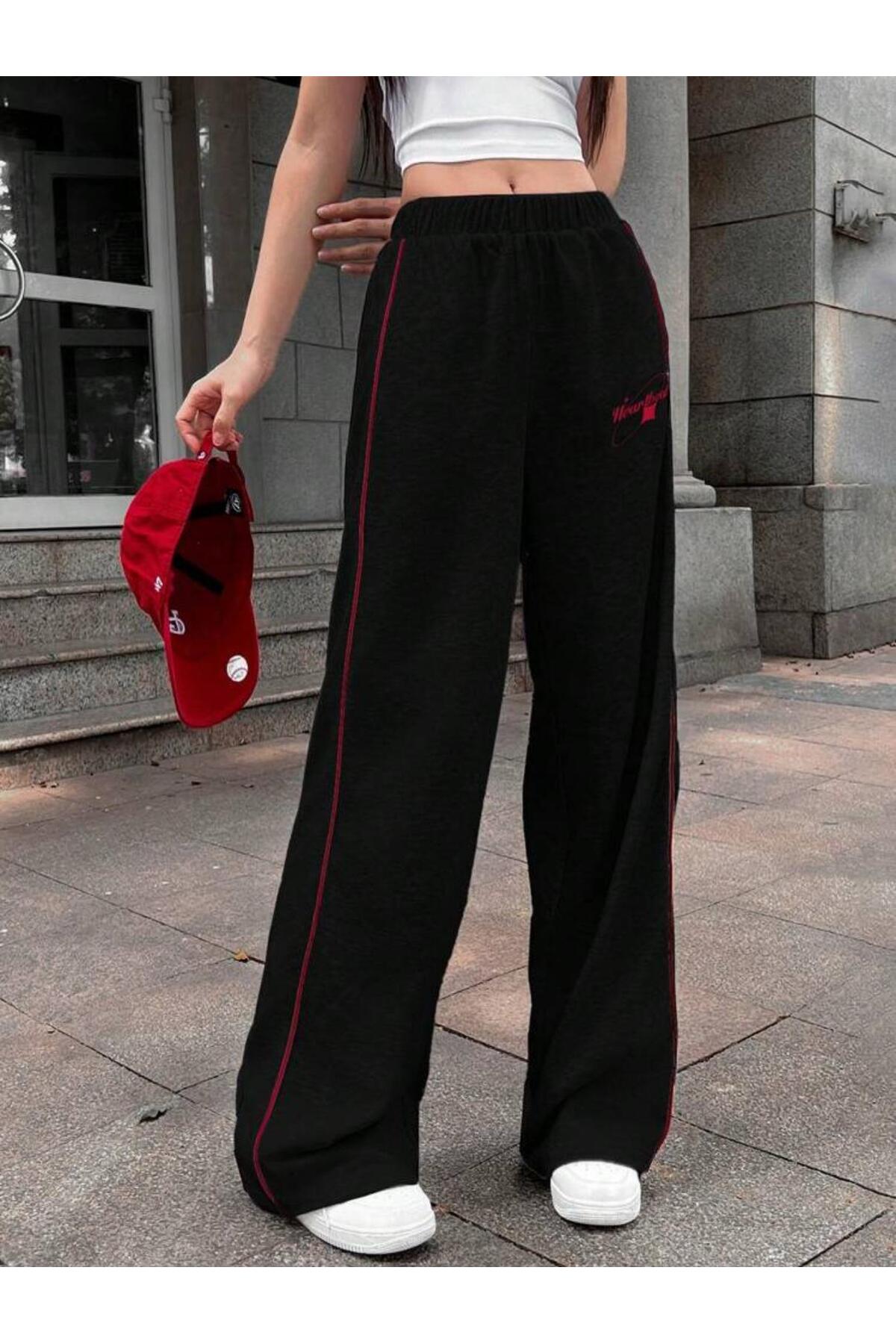 HeartBeat Oversize Bel Lastikli Baggy Eşofman Altı