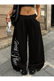 Witch Please Baskılı Oversize Baggy Eşofman Altı