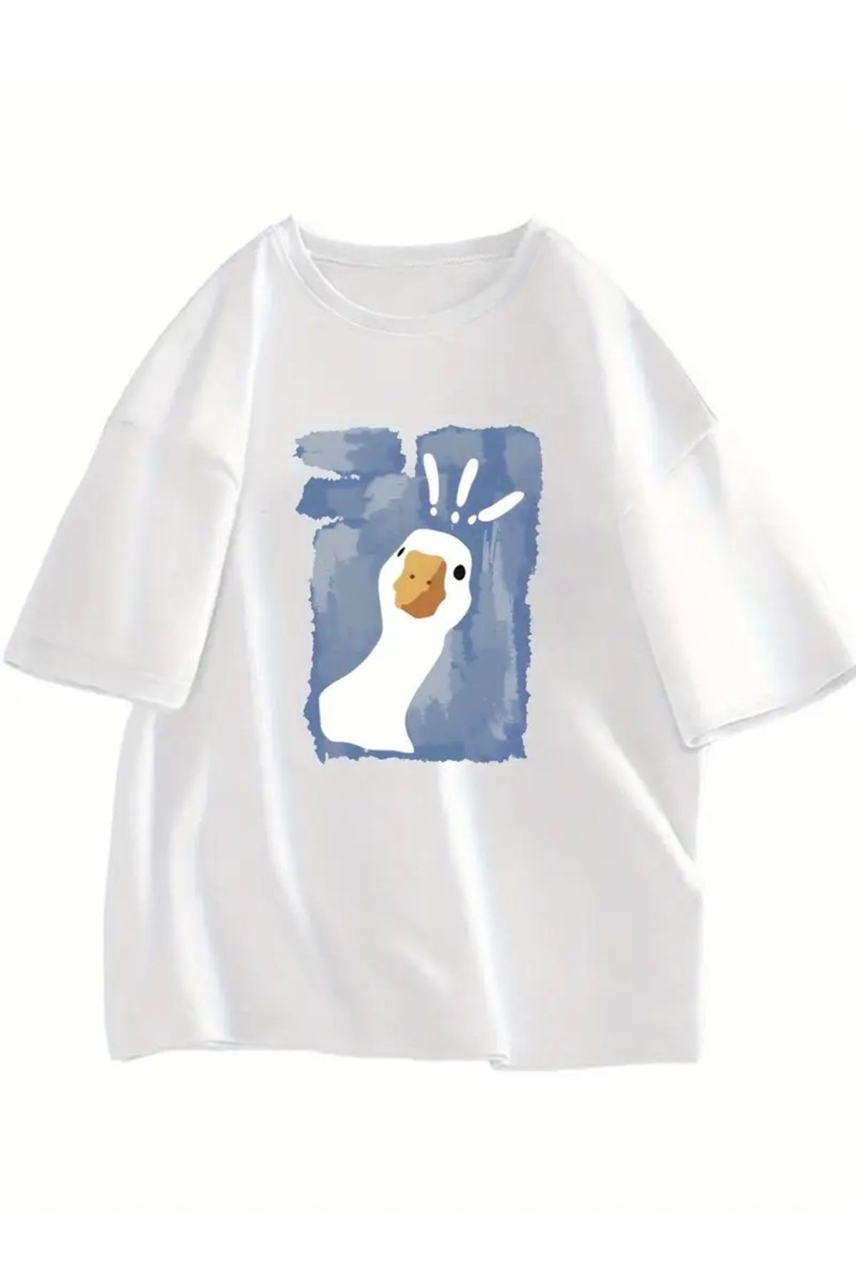 Curious Duck Baskılı T-Shirt