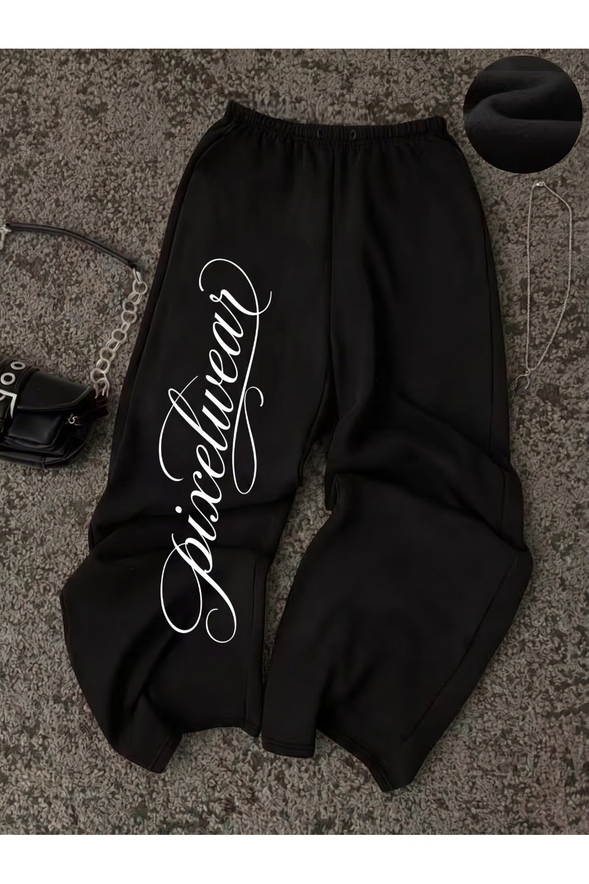 PixelWear Baskılı Oversize Baggy Eşofman Altı
