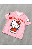 Kitty's Pembe V Yaka Tasarım Oversize Forma - Pembe