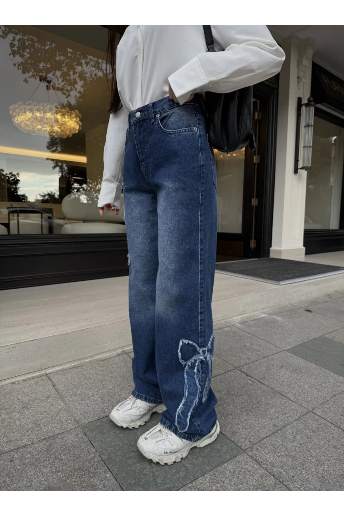 Butterfly Streetwear Baggy Mavi Pantolon