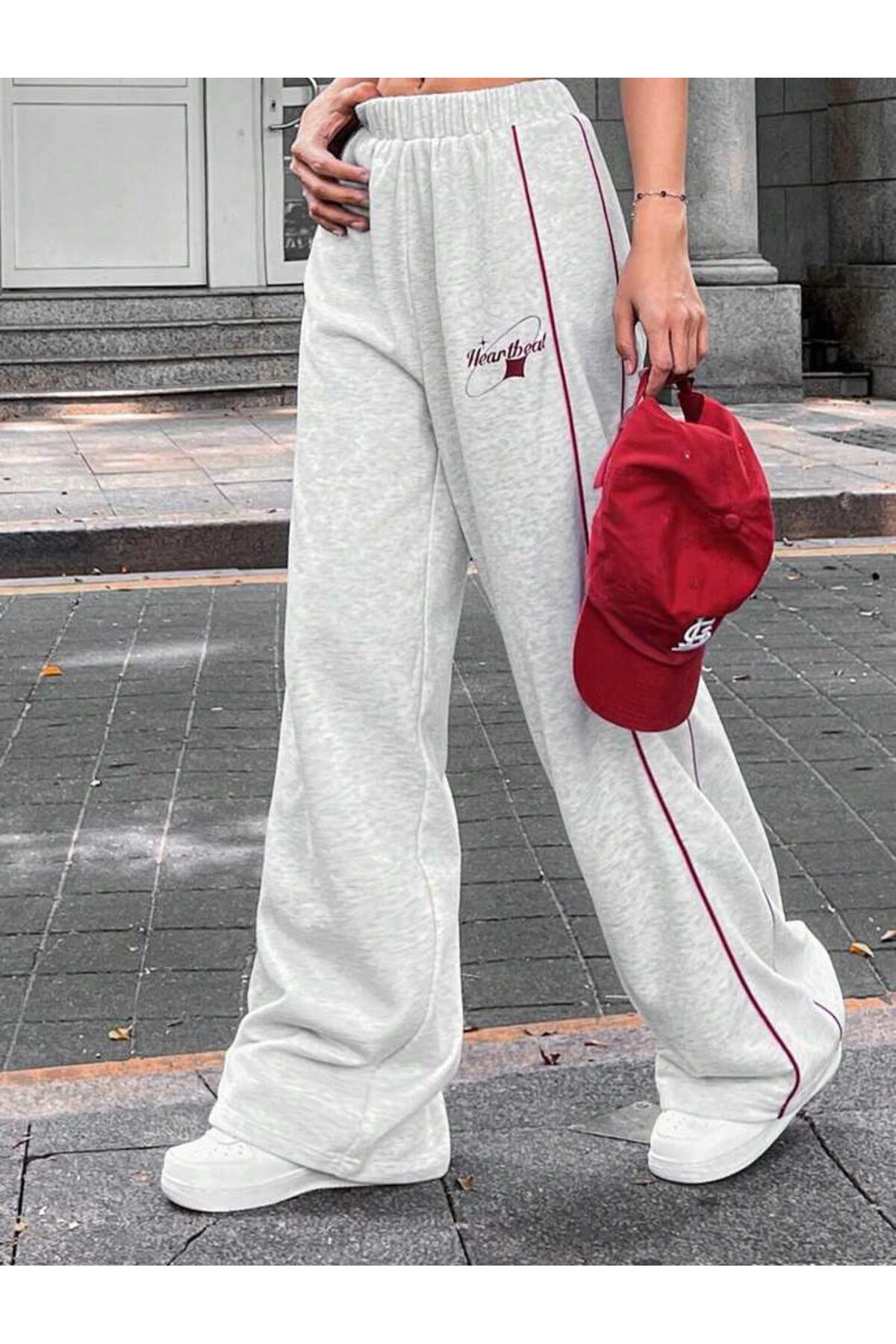 HeartBeat Oversize Bel Lastikli Baggy Eşofman Altı