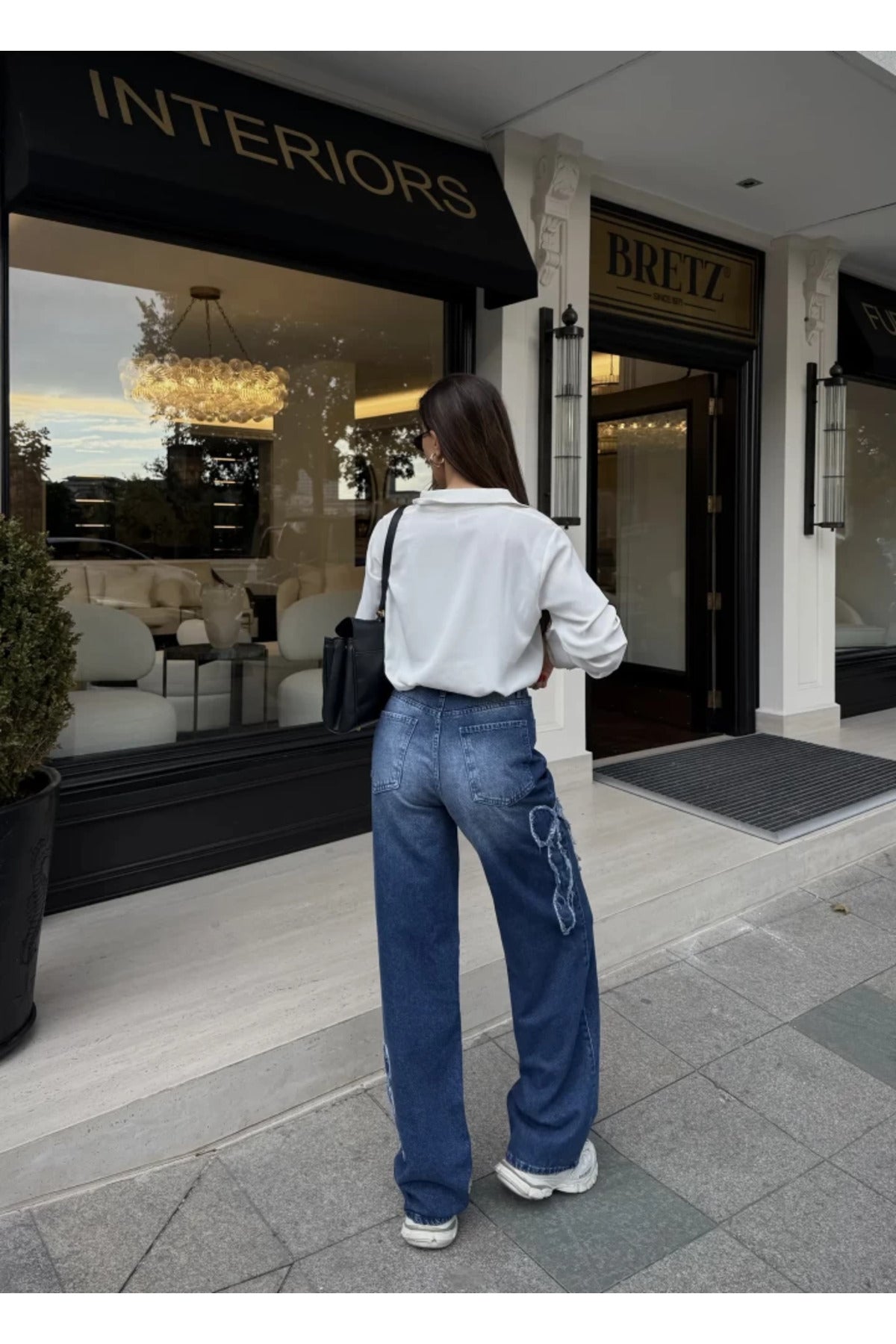 Butterfly Streetwear Baggy Mavi Pantolon