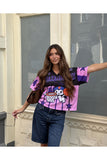 Kuromi Purple Limited Tasarım Oversize Forma - Mor