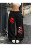 Dragon Baskılı Oversize Baggy Unisex Eşofman Altı