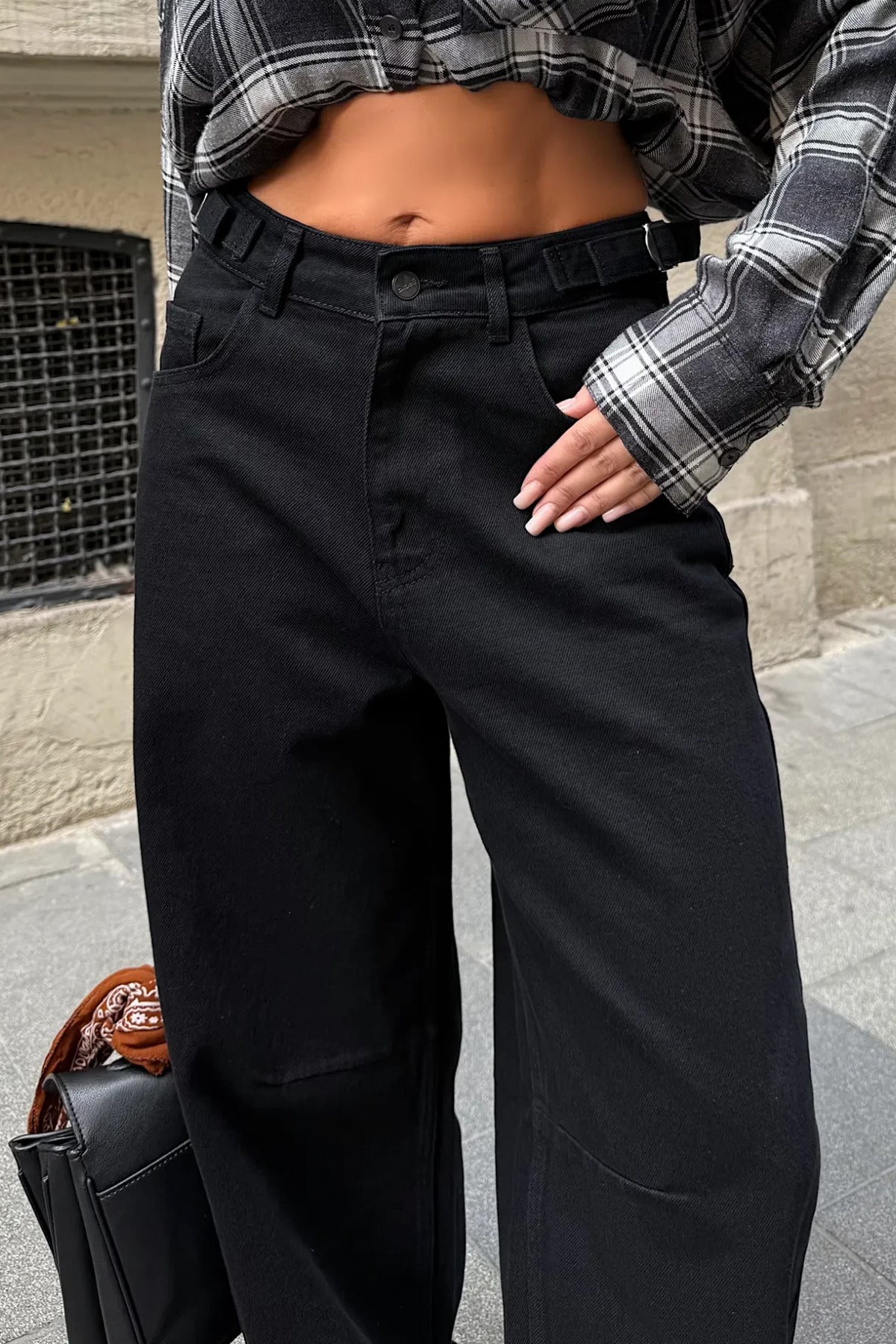 Y2K Streetwear Detail Jean Pantolon
