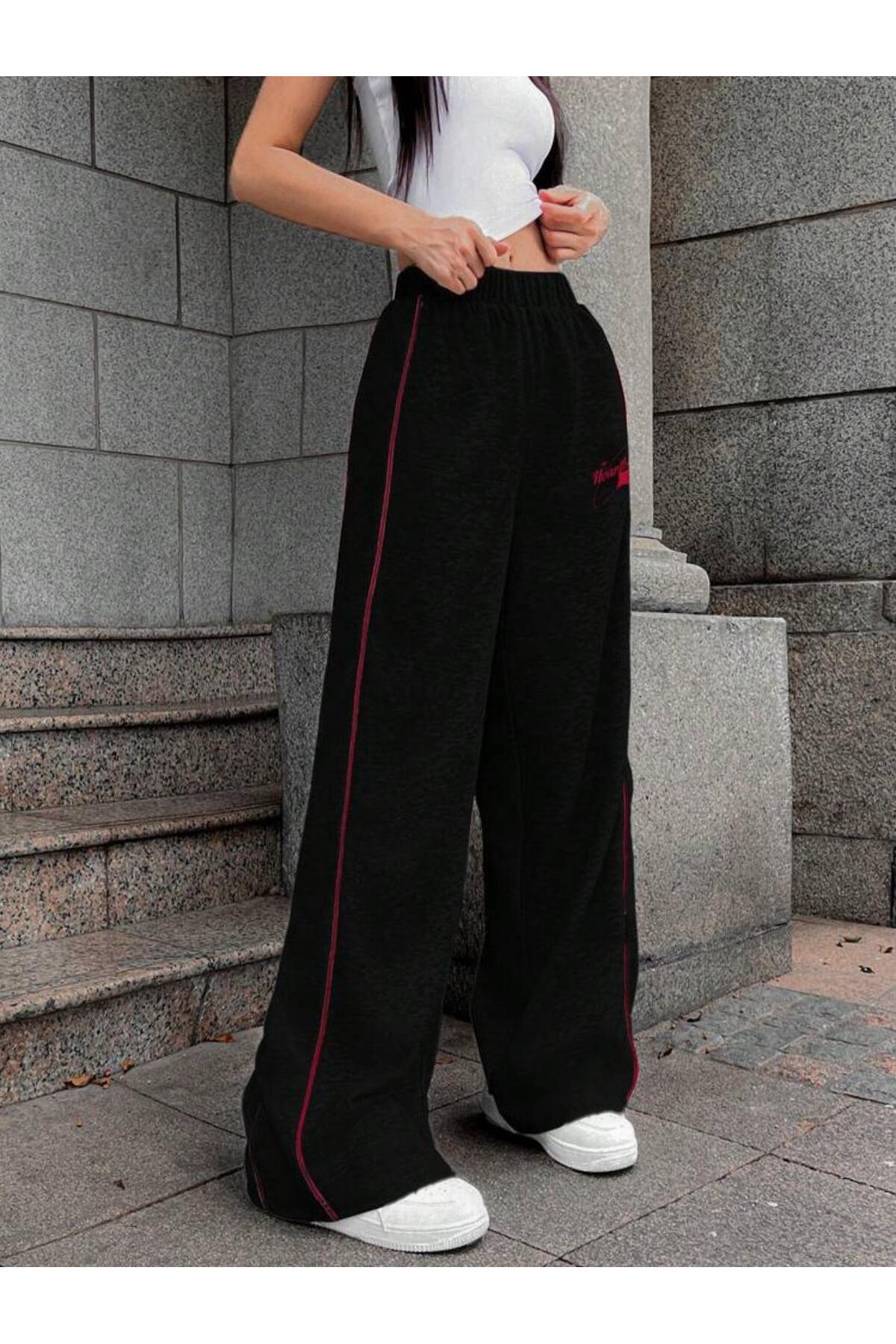 HeartBeat Oversize Bel Lastikli Baggy Eşofman Altı