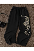 Wild Tiger Baskılı Oversize Baggy Unisex Eşofman Altı