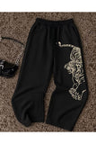 Wild Tiger Baskılı Oversize Baggy Unisex Eşofman Altı