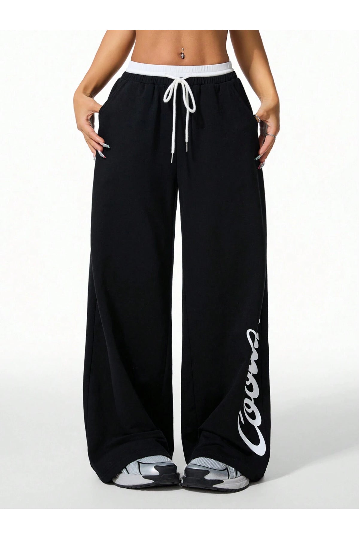 Coolane Oversize Beli İpli Baggy Eşofman Altı