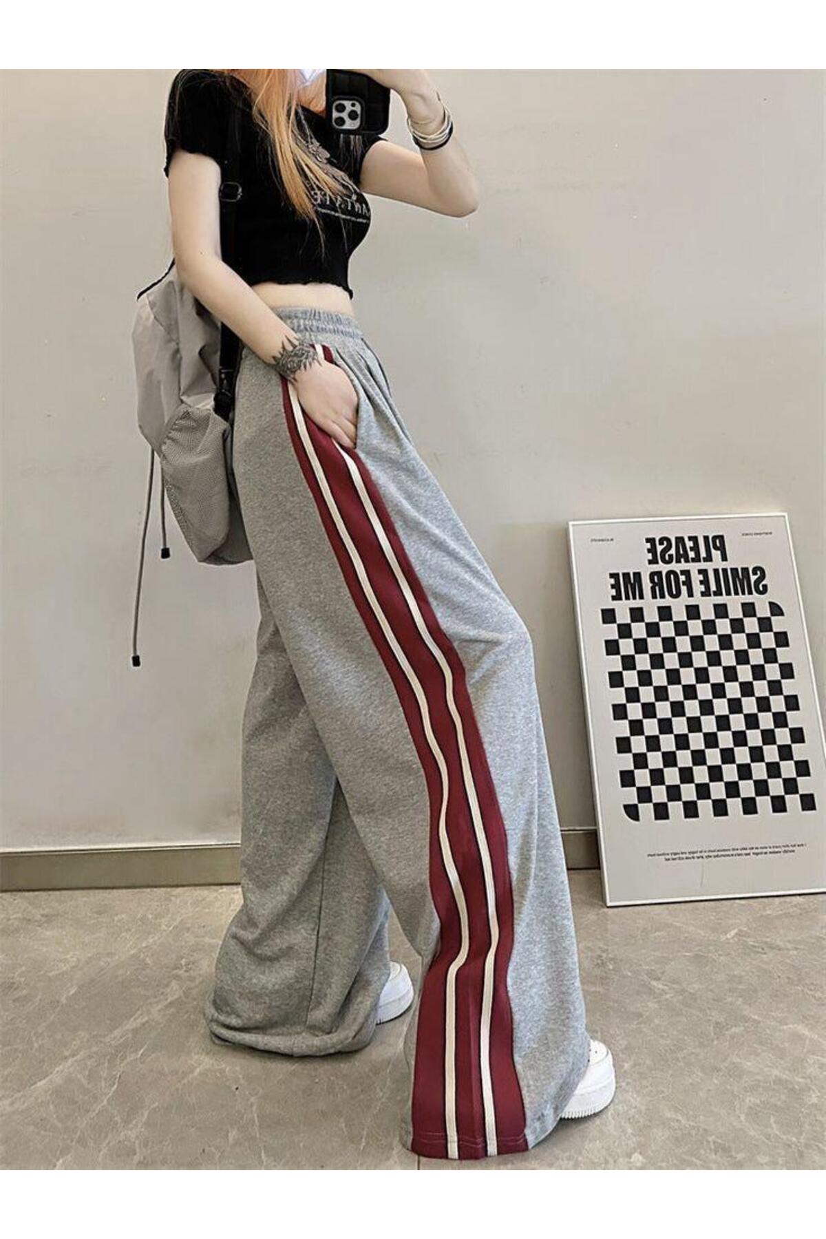Streetwear Çift Çizgili Detail Eşofman Altı