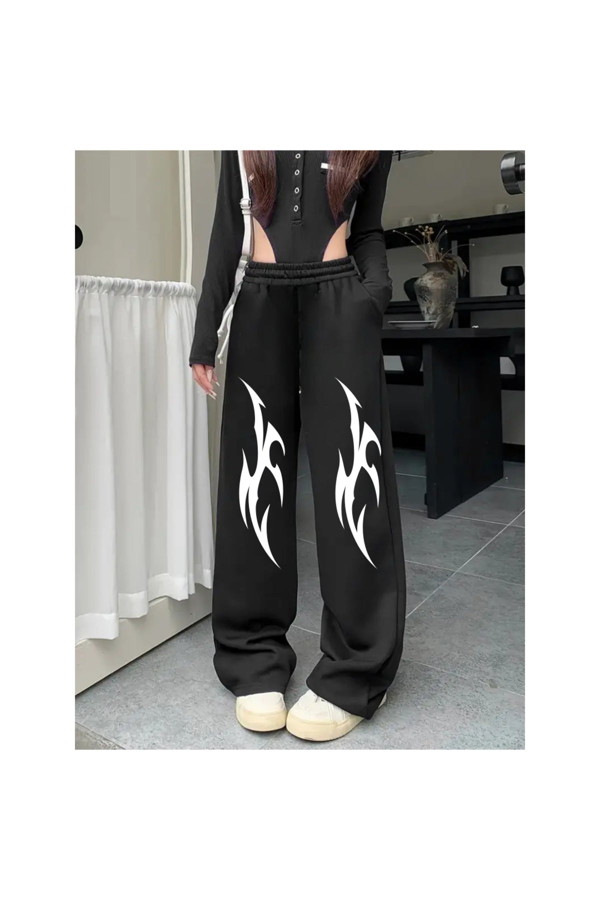 Gothic Baskılı 3 iplik Kalın Kumaş  Unisex Eşofman Altı