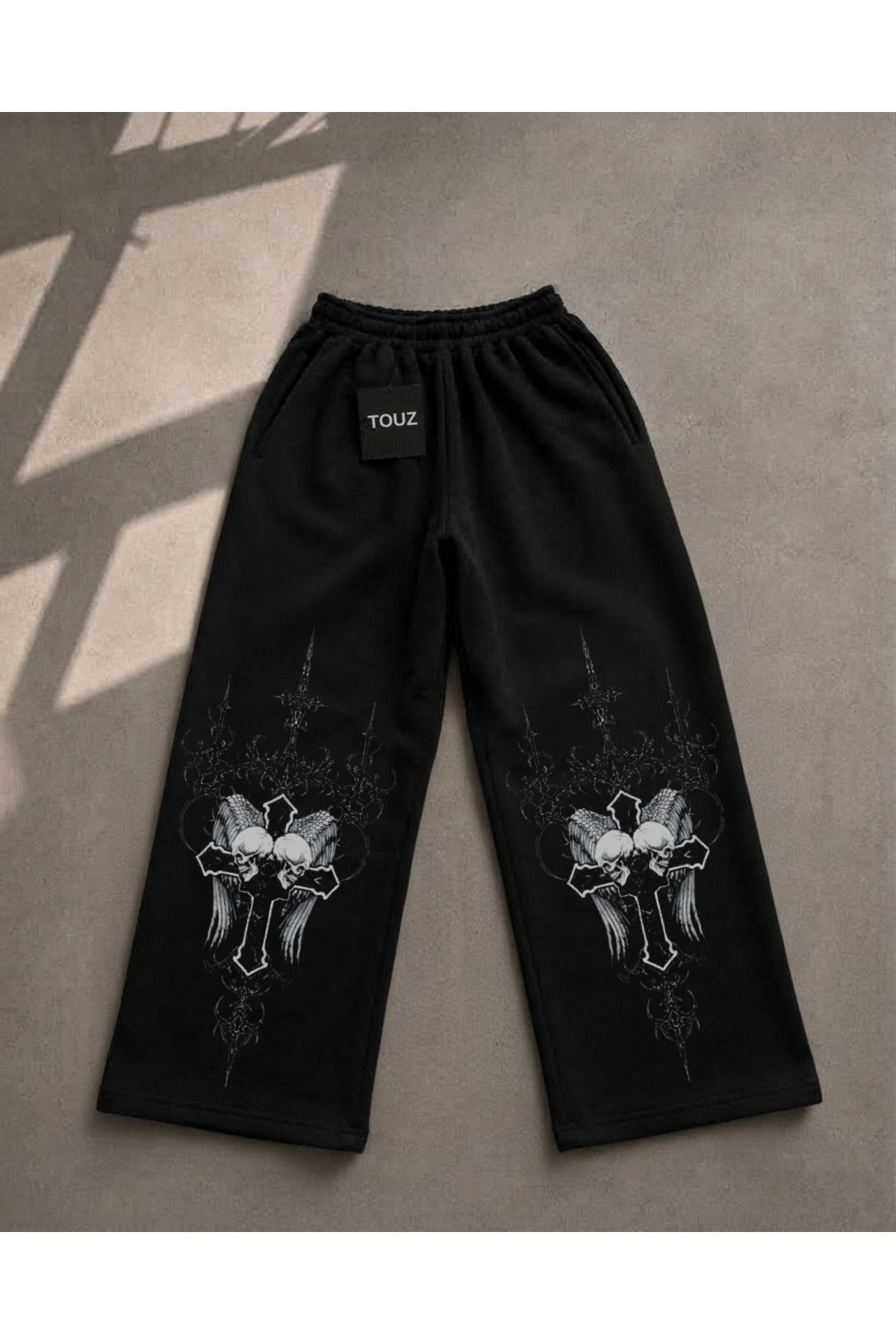 Gothic Baskılı Oversize Baggy Unisex Eşofman Altı