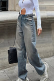 Y2K Streetwear Detail Jean Pantolon