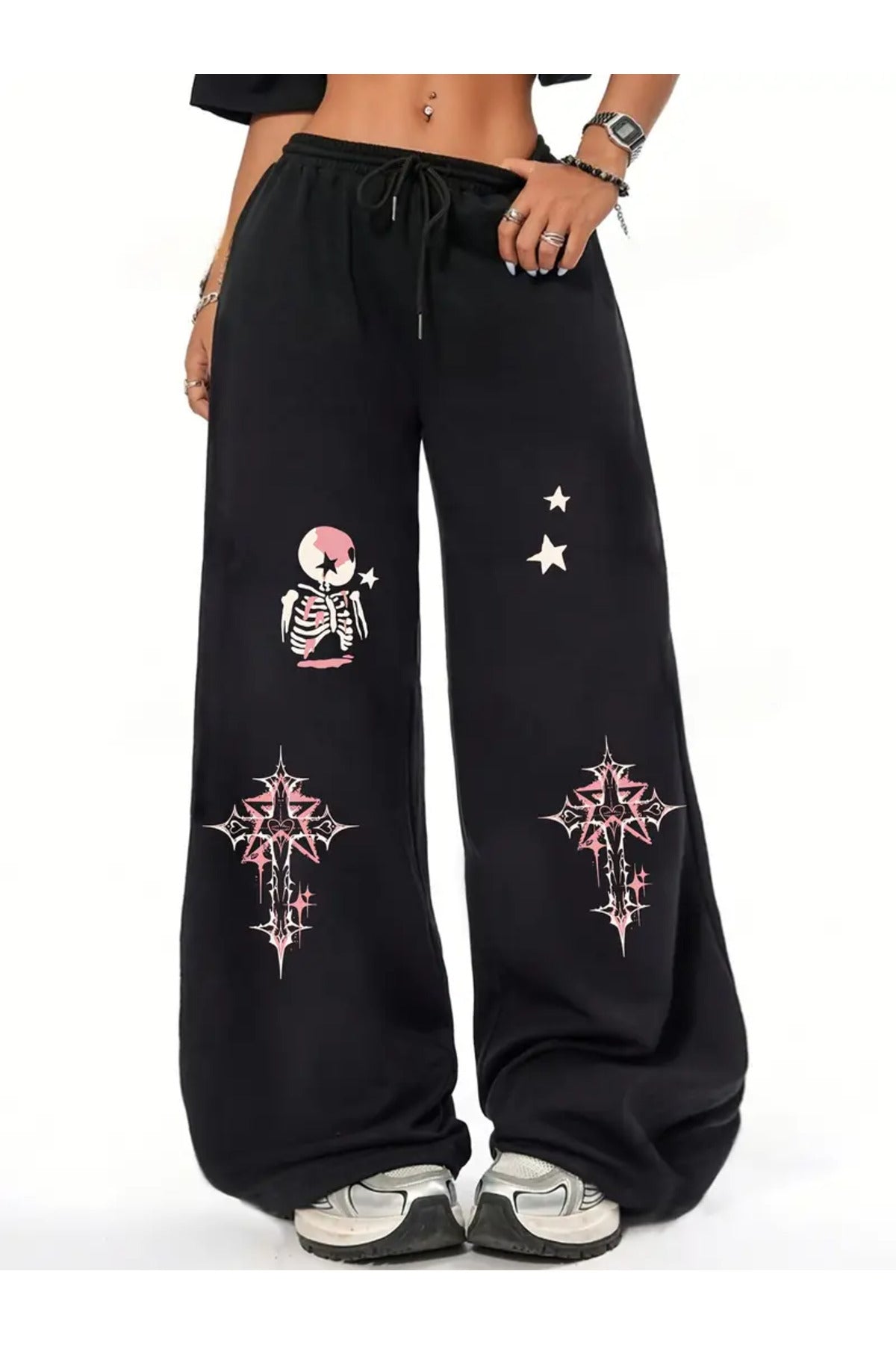 Sokak Tarzı Baskılı Unisex Baggy Eşofman