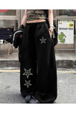 Star Detail Baskılı Oversize Baggy Eşofman Altı