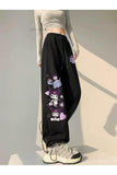 Kuromi Detail Unisex Siyah Eşofman Altı