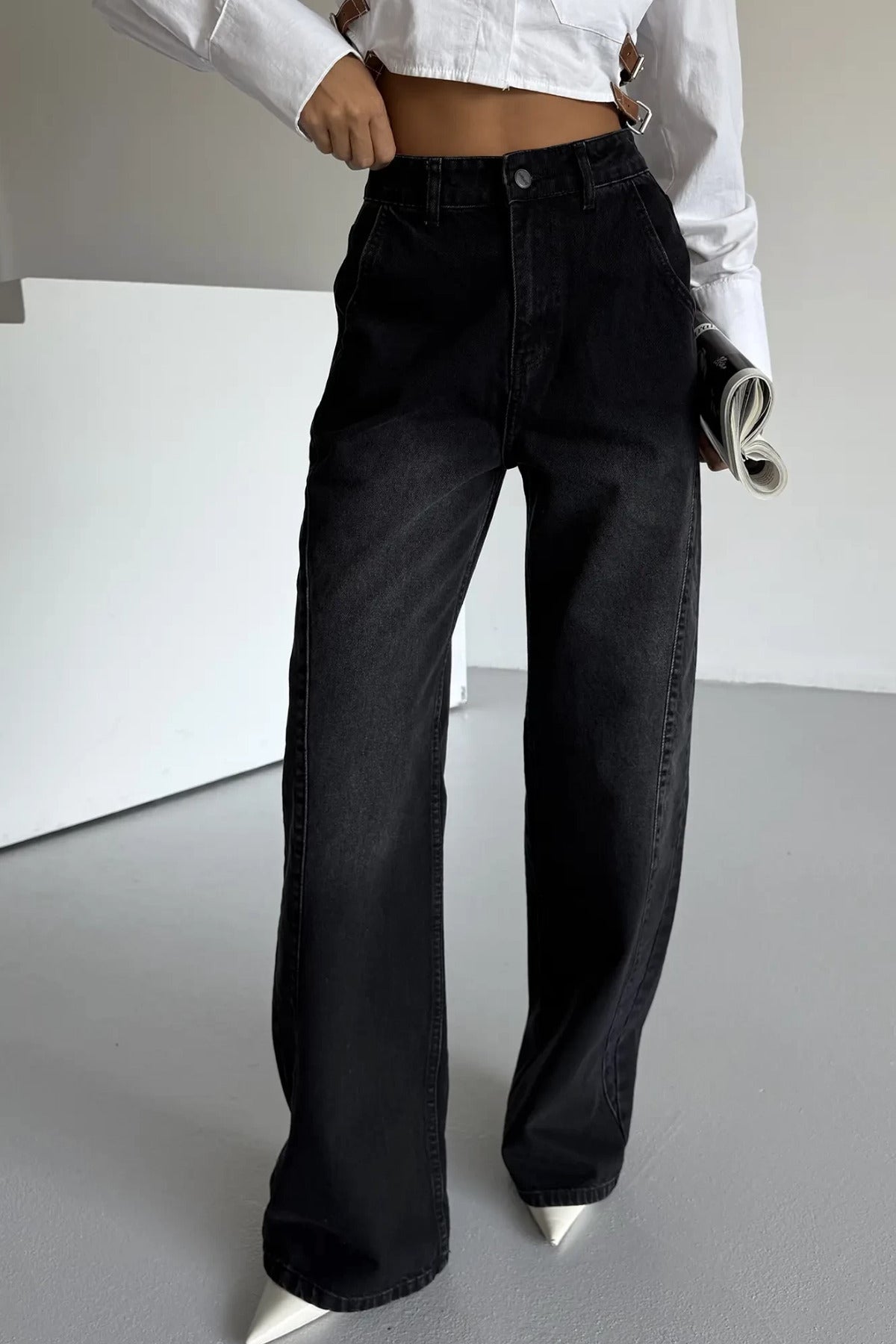 Y2K Streetwear Detail Jean Pantolon