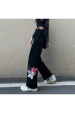 Sokak Tarzı Kuromi & Melody Baskılı Unisex Baggy Eşofman